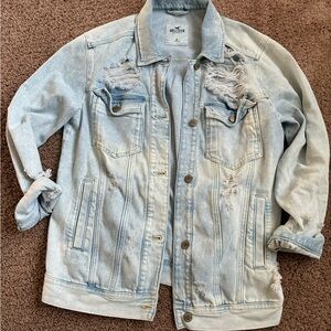 Hollister Light Blue Distressed Denim Jacket
